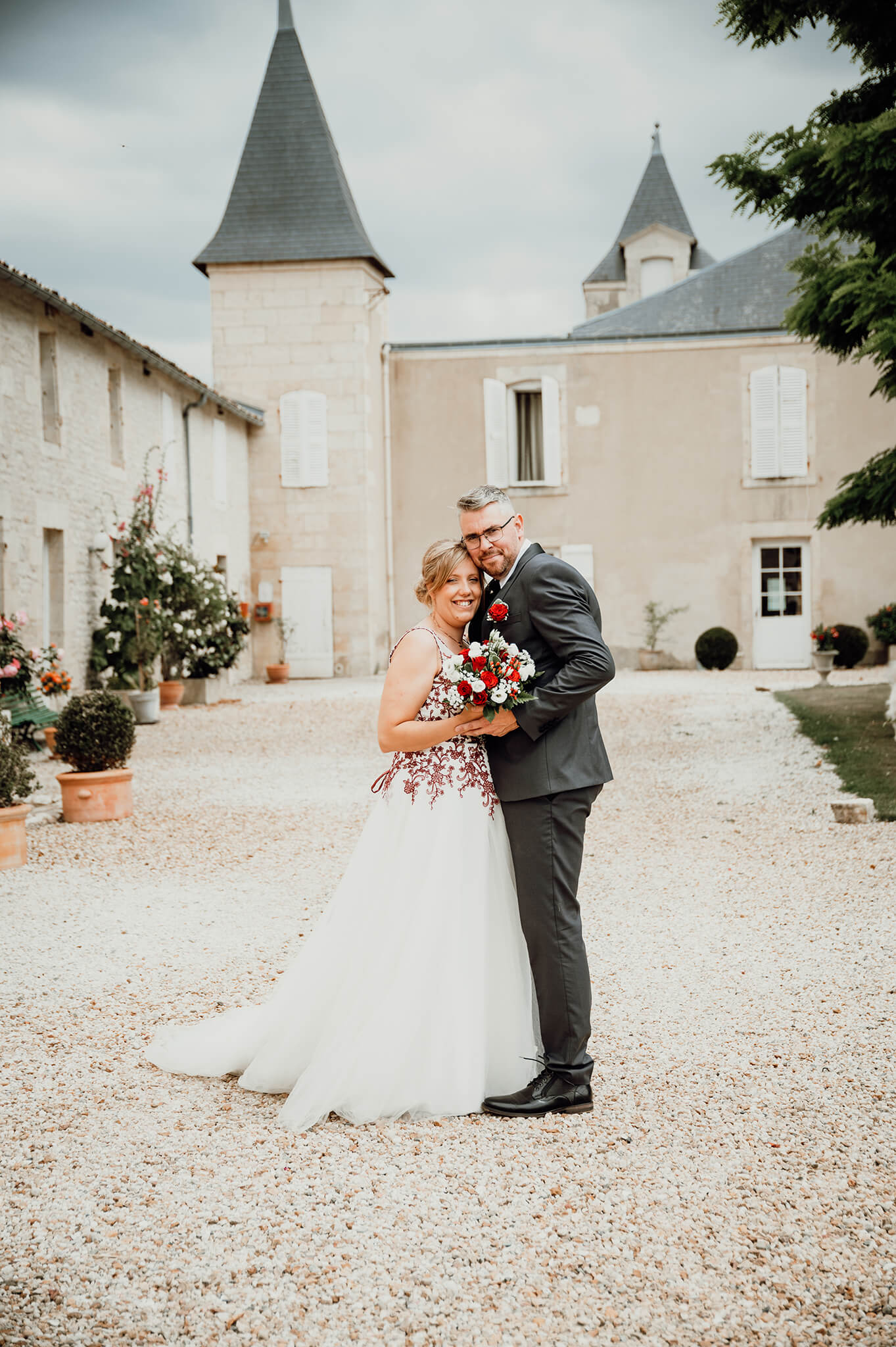 Photo couple mariés domaine du Griffier